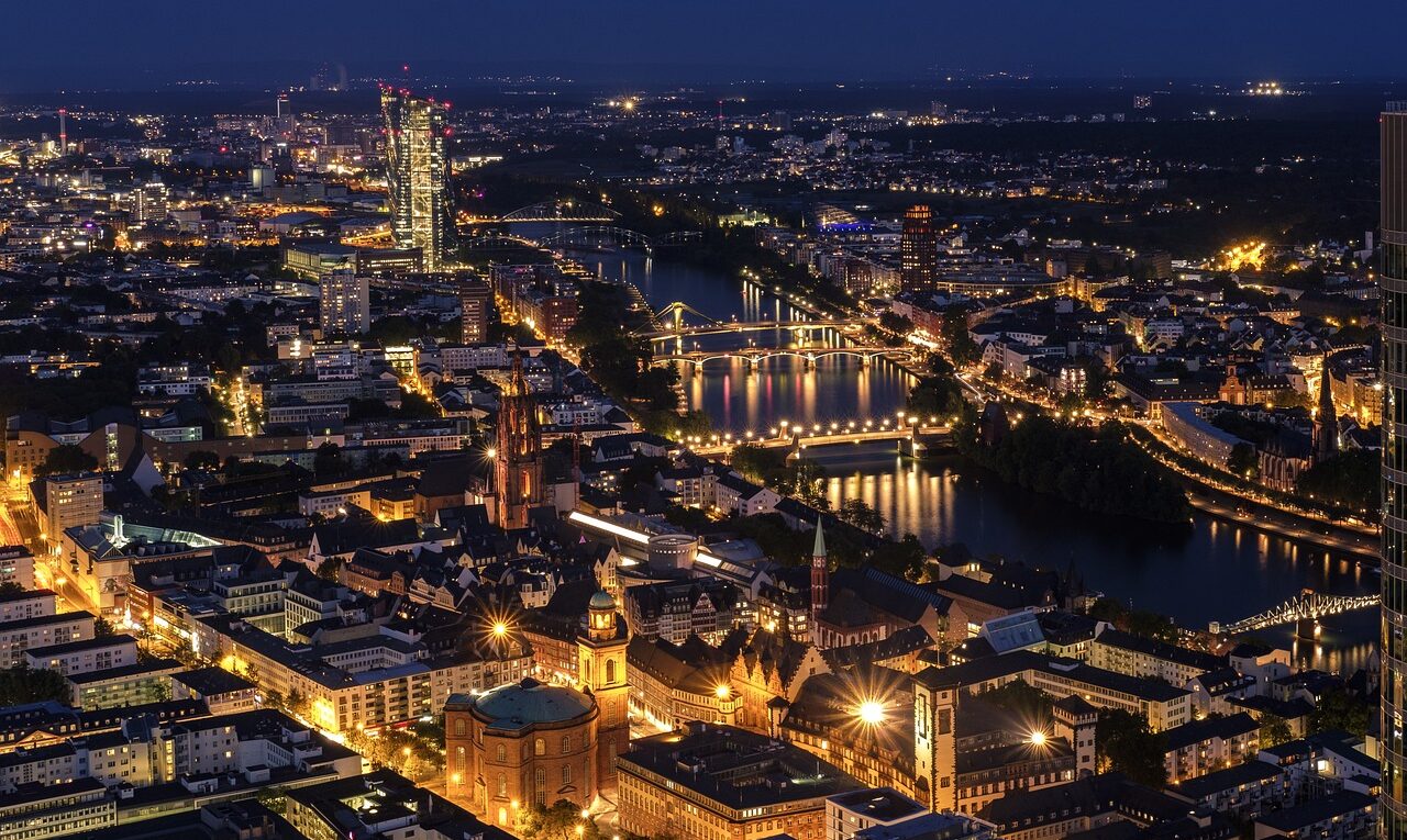 city, frankfurt, cityscape